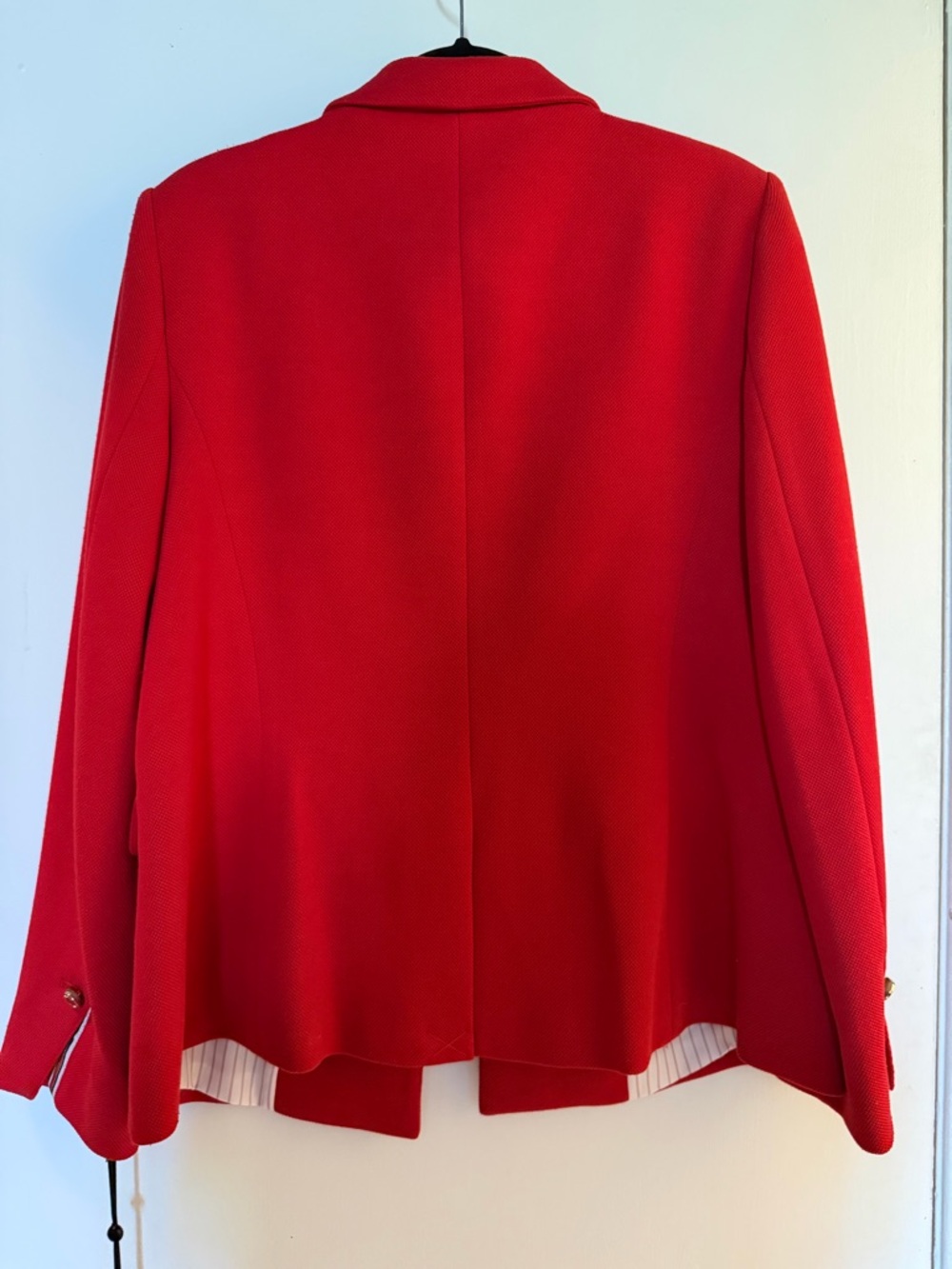 DKNY Red Women's Tailored Blazer with Gold Buttons
